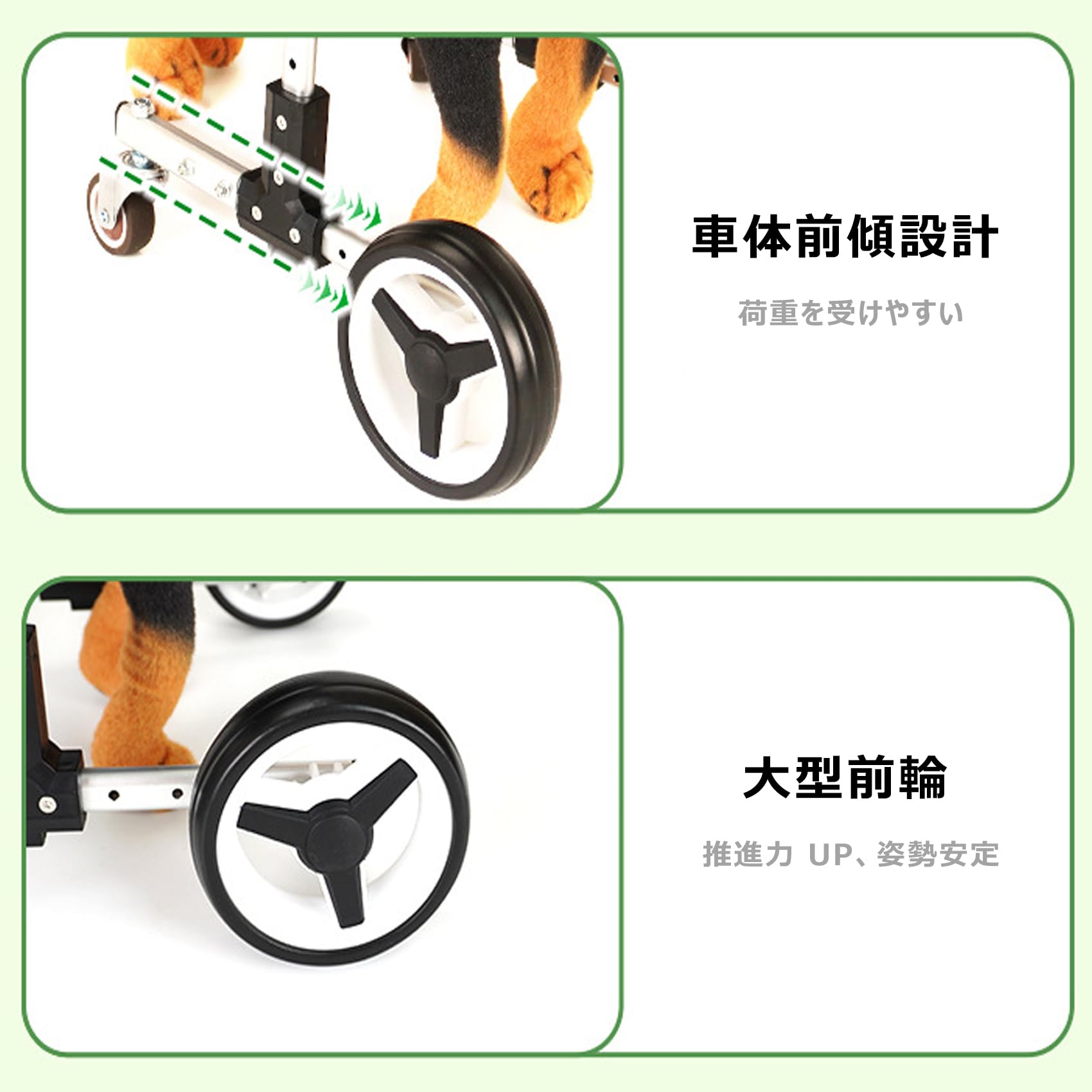 Amazon.co.jp: 犬 車椅子 前足用 歩行器 4 輪タイプ 高さ・横幅調整