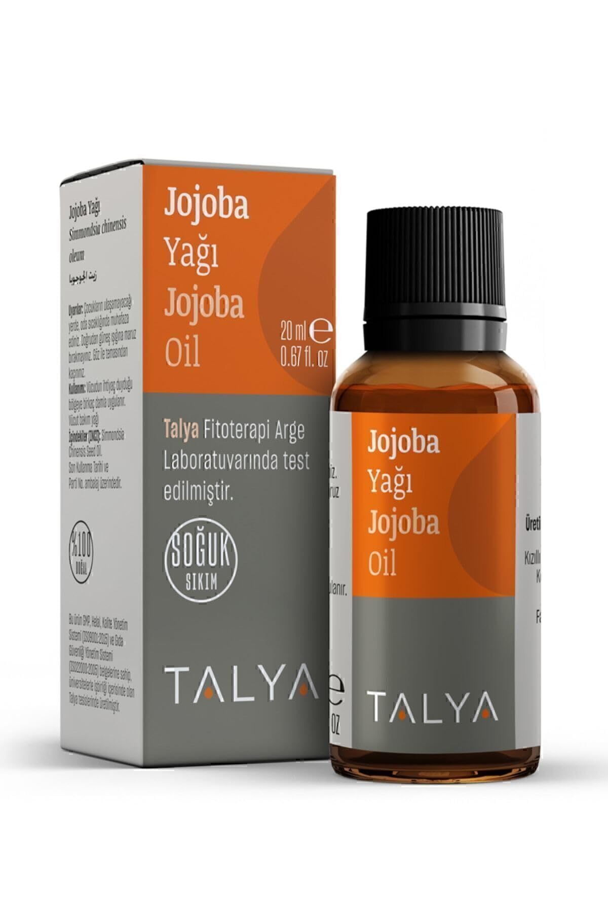 Talya Jojoba Yağı, Soğuk Sıkım,%100 Saf Ve Doğal, 20 ml
