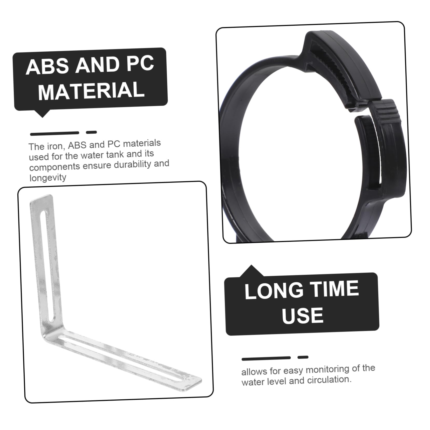 SHINEOFI Serbatoio Materiale Ferro e Abs di Raffreddamento Acqua Cilindrico per PC con Fascia Tenuta e Assemblaggio Kit di Raffreddamento Liquido per Sistema di Raffrescamento Computer