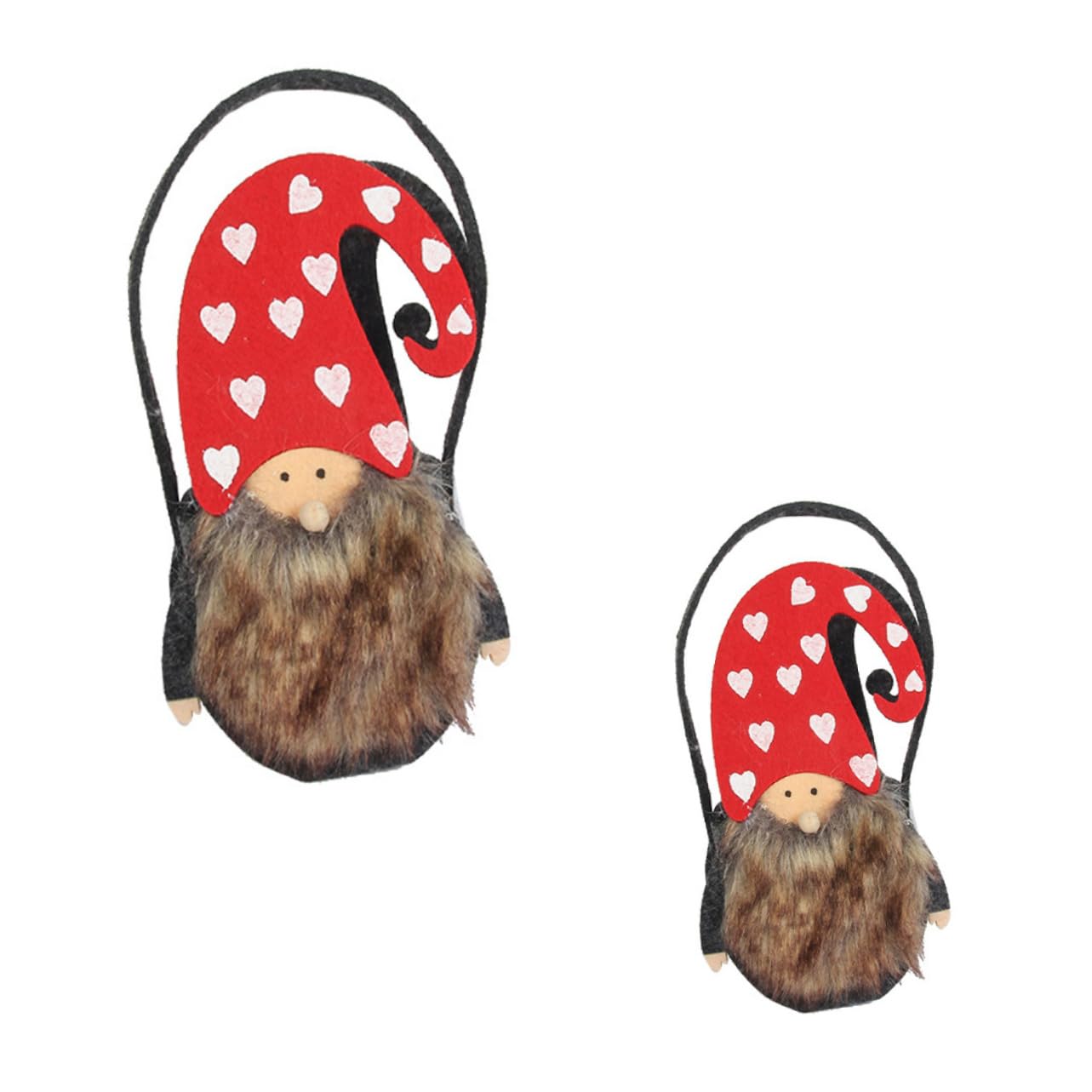 OKUMEYR 2Pcs Christmas Storage Baskets Cute Felt Present Bags for Candy and Treats Decorative Containers for Holiday Tabletop Decoration