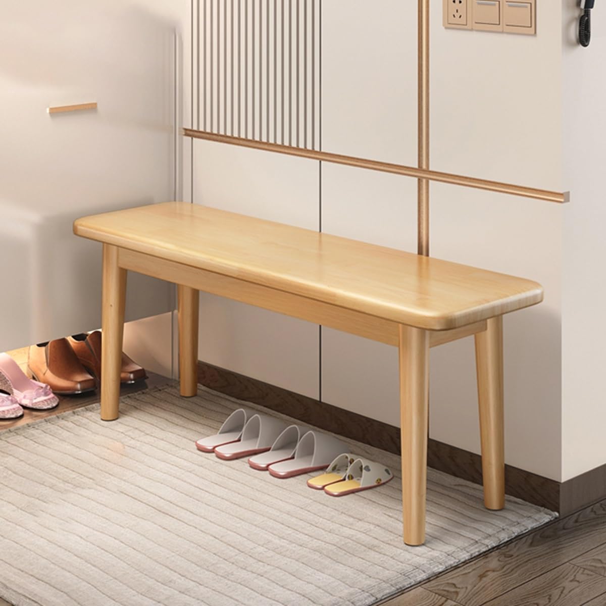 Banc d'entrée intérieur pour organiser vos chaussures avec élégance