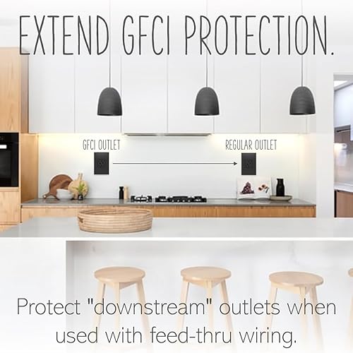 Vista 15 de Legrand adorne AGFTR2152W4-4PK - Toma eléctrica GFCI autocomprobable resistente a manipulaciones, 15 A, acabado blanco, paquete de 4