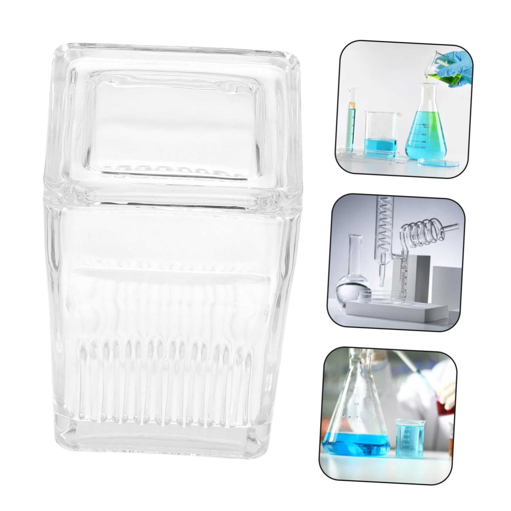 SOLUSTRE 1pc Glass Staining Jar Glass Staining Tank Glass