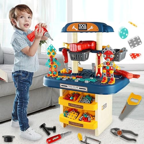 Bancada de Ferramentas Infantil com Chave de Fenda Automatica - 9019N