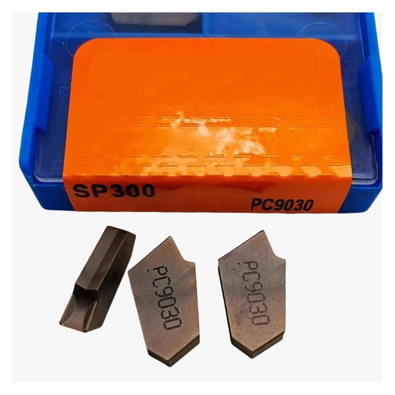Carbide Turning Inserts 10PCS SP200 SP300 SP400 PC9030 NC3020 NC3030 Slotted Hard Alloy Parting and Metal Tool Lathe Grooving Turning(SP300 PC9030)