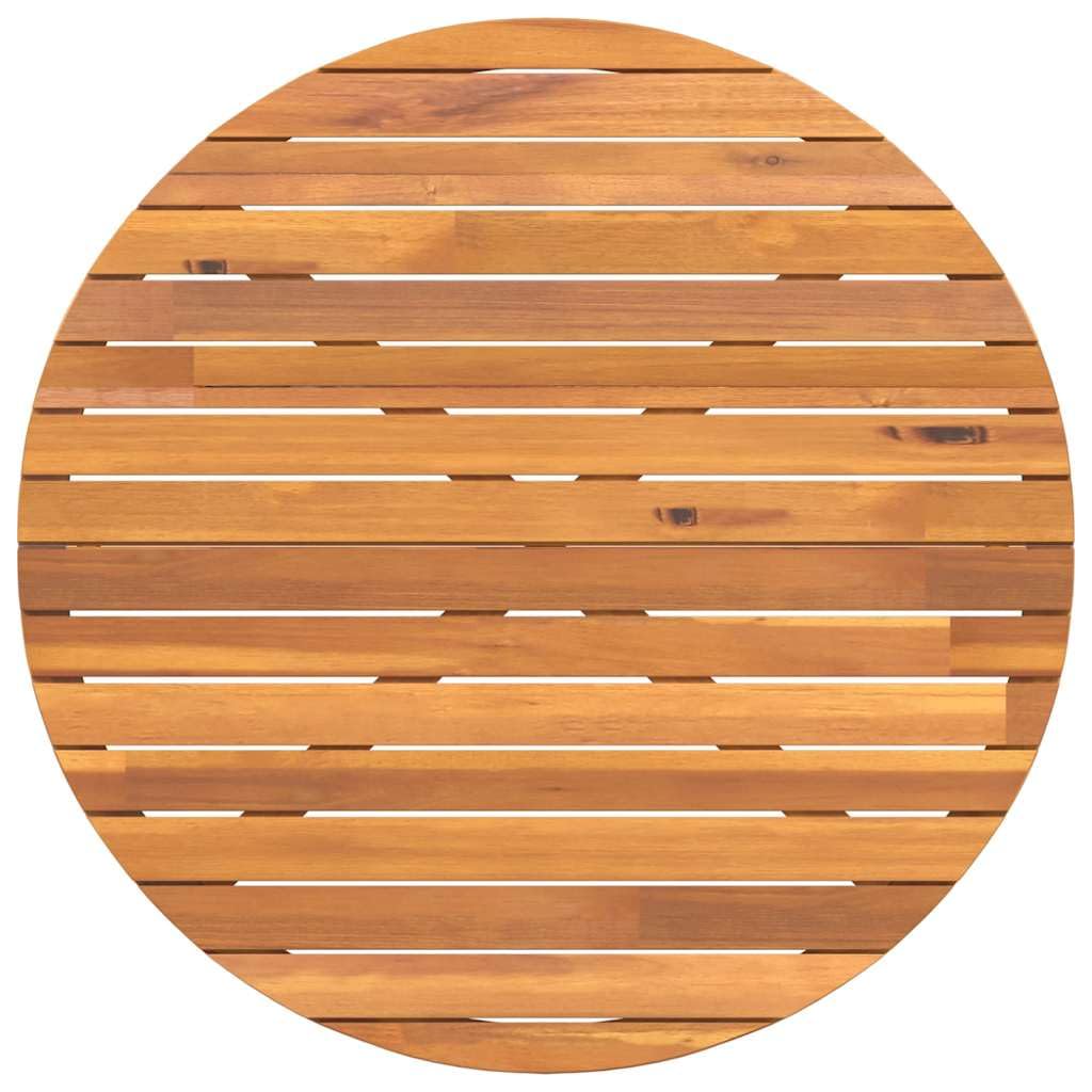 Tavolo da pranzo da giardino in legno di acacia, con piano a doghe, base a gambe incrociate, perfetto per patio, balcone e terrazza, mobili da esterno durevoli