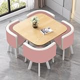 El espacio perfecto: Este conjunto de mesa y sillas se puede colocar en su salón de belleza, sala de conferencias, salón de uñas, tienda de bebidas o en diversas tiendas del vestíbulo del hotel. Por supuesto, también es ideal for cenar en casa o apartamento, trabajar o jugar con amigos y familiares.