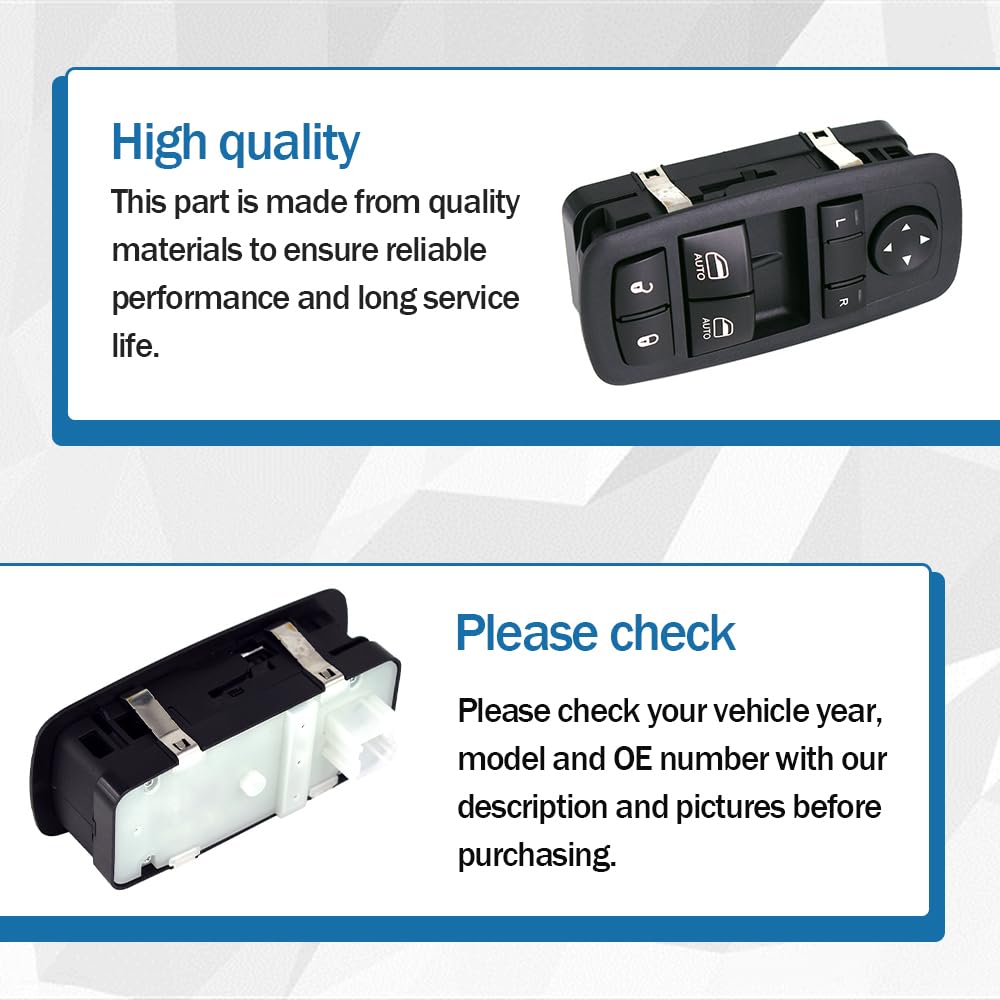 Driver Side Power Window Master Control Switch For 2015-2019 Dodge Challenger – 68183752AB