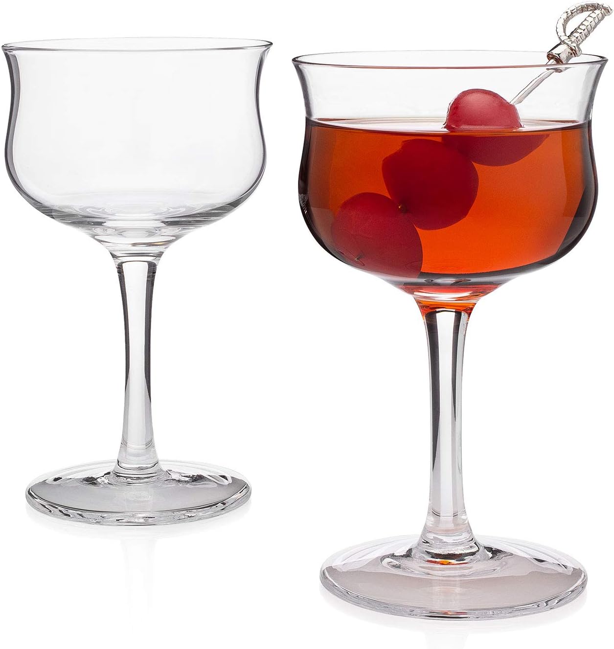 HISTORY COMPANY 20th Century Limited Club Car Cocktail Coupe – 1938 Rail Travel–Inspired Craft Cocktail Glasses, 2-Piece Set (Gift Box Collection)