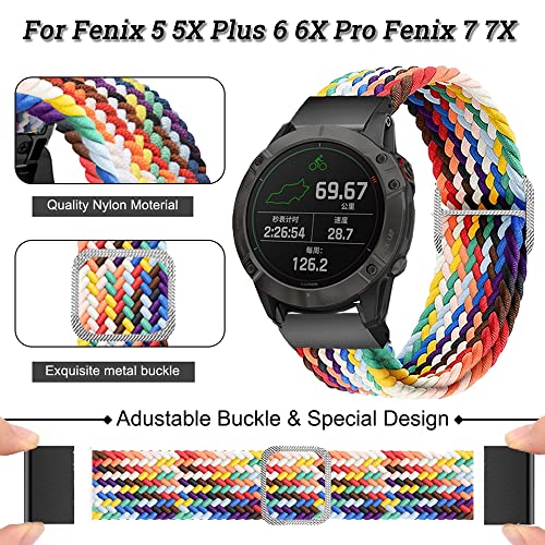 Correa de reloj de 22mm de nailon Easyfit compatible con Garmin Fenix 7, 6 Pro y Epix Ágata 2