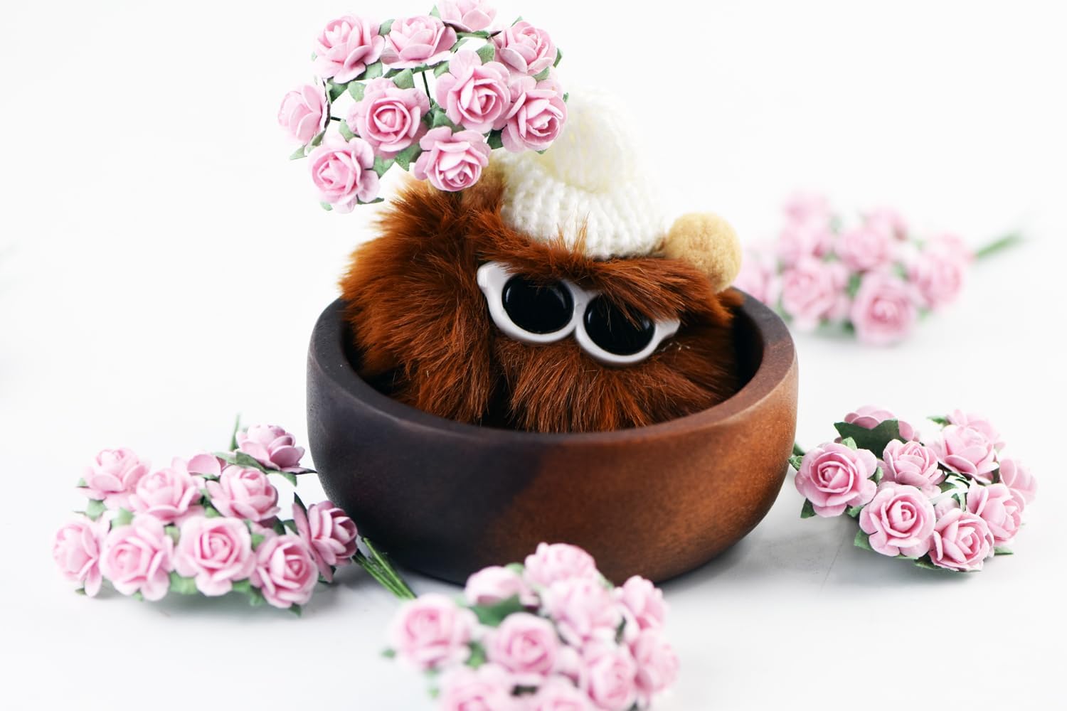 100 pcs Tiny Artificial Roses Mixed Pink Five Color Mulberry Paper Flower 15-18 mm Flower Wedding Scrapbooking (Pink Color 05) - Image 4