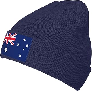 Flag of Australia Knit Beanie Hat Australia Flags Knitted Cap for Australian Winter Outdoor Men Women