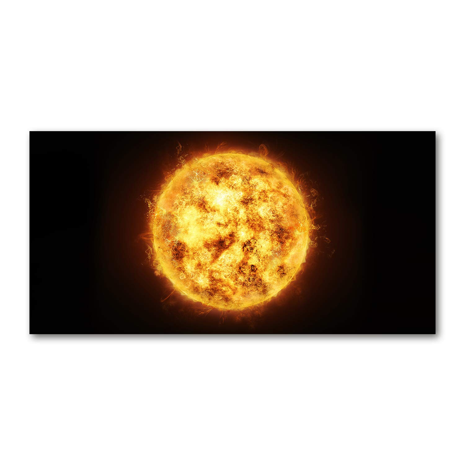 Image verre plastique Cosmos Tulup pour salon design deco murale orange 120x60