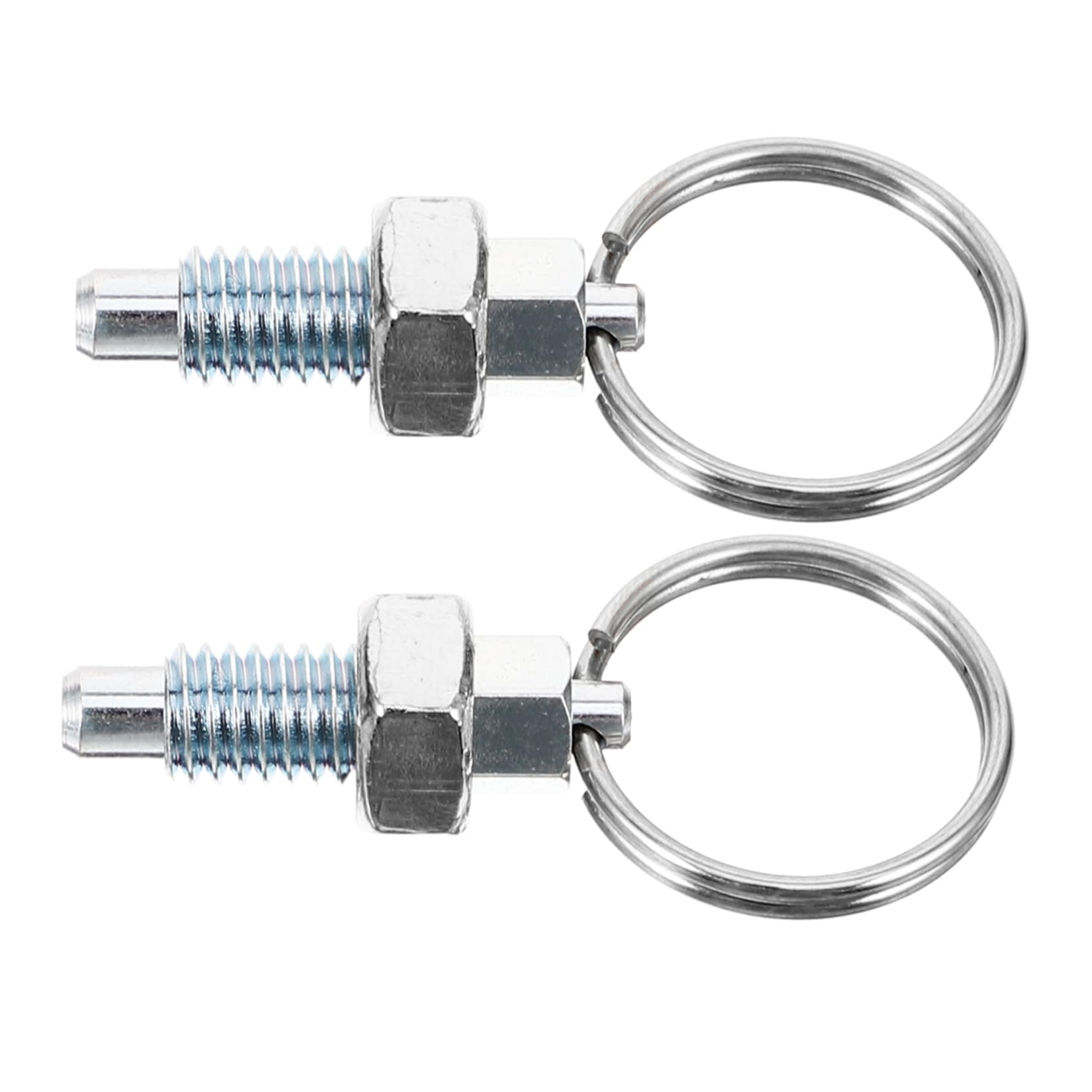 OSOLADY Spring Plunger Pin Latch 2pcs Spring Locking Retractable Plunger Pull Ring Stainless Steel Accessory