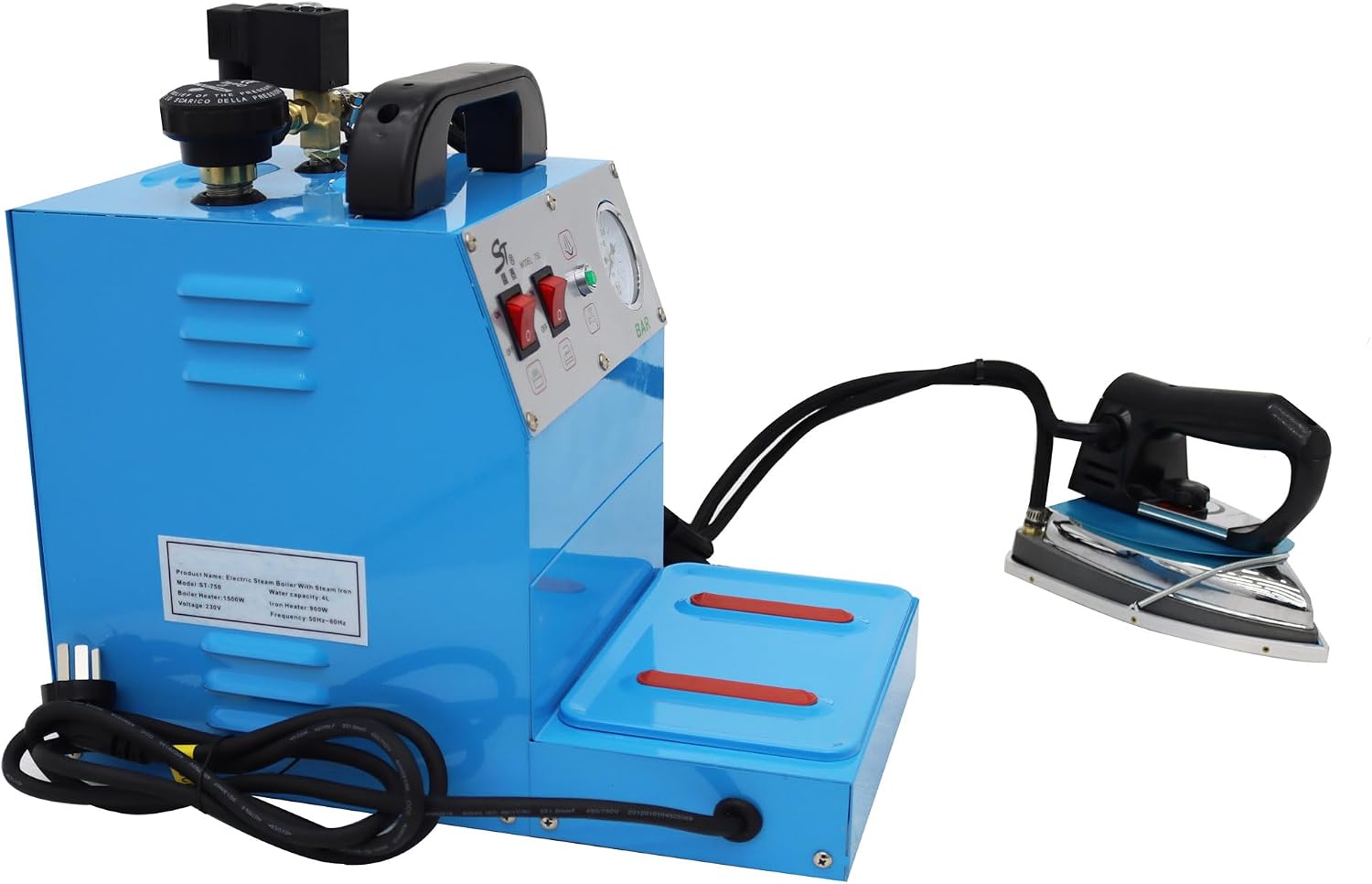 Industrial Steam Iron Electric Curtain Ironing Tool Steam Ironing Machine Professional Iron Boiler with 4L Water Tank