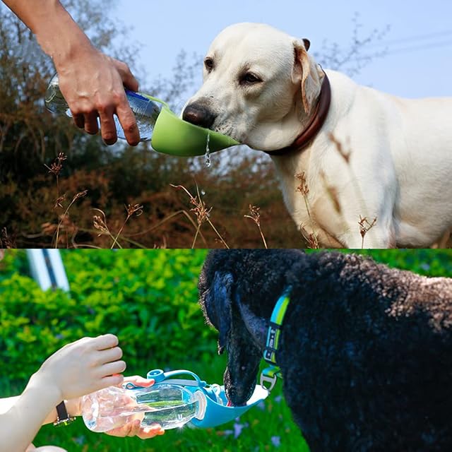 Foto 5 de 8 de Petsoigné Botella de Agua para Perros Portátil Botella para Perros de Silicona para Salir (Negro)