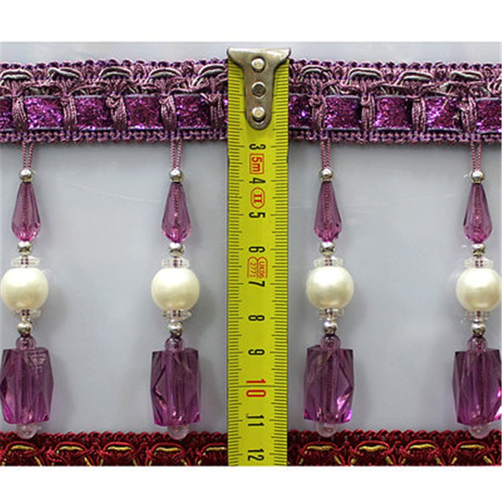 Strass-Fransenborte Mit Perlen – 91 Cm Lang, 21 Mm Breit, Weiß – Zum Nähen & Basteln Für Kleider, Hochzeitsdekoration & DIY