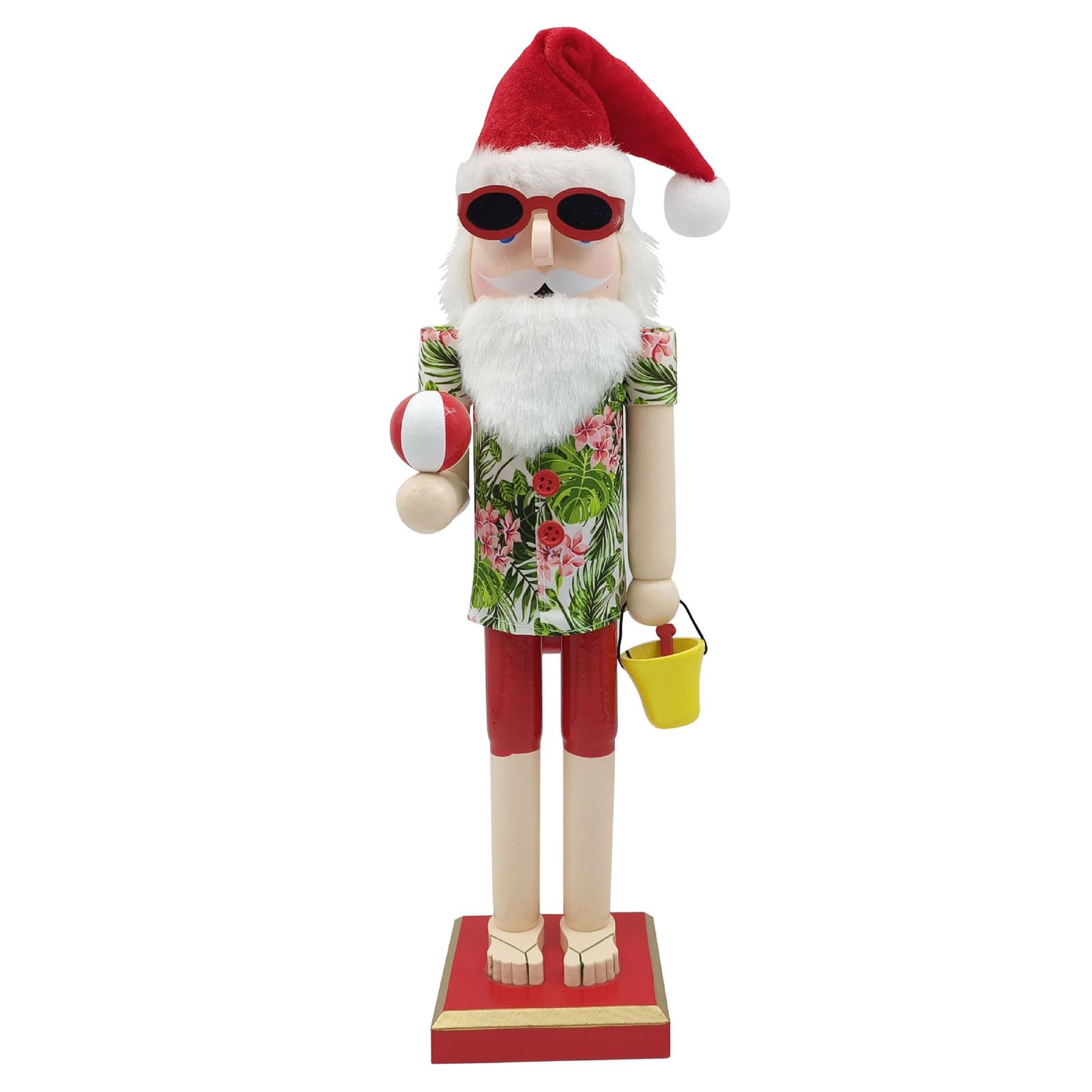 Hsioluted Christmas Wood Nutcrackers Festive Table and Shelf Decorations Beach Look Santa Theme Figurines Nutcrackers