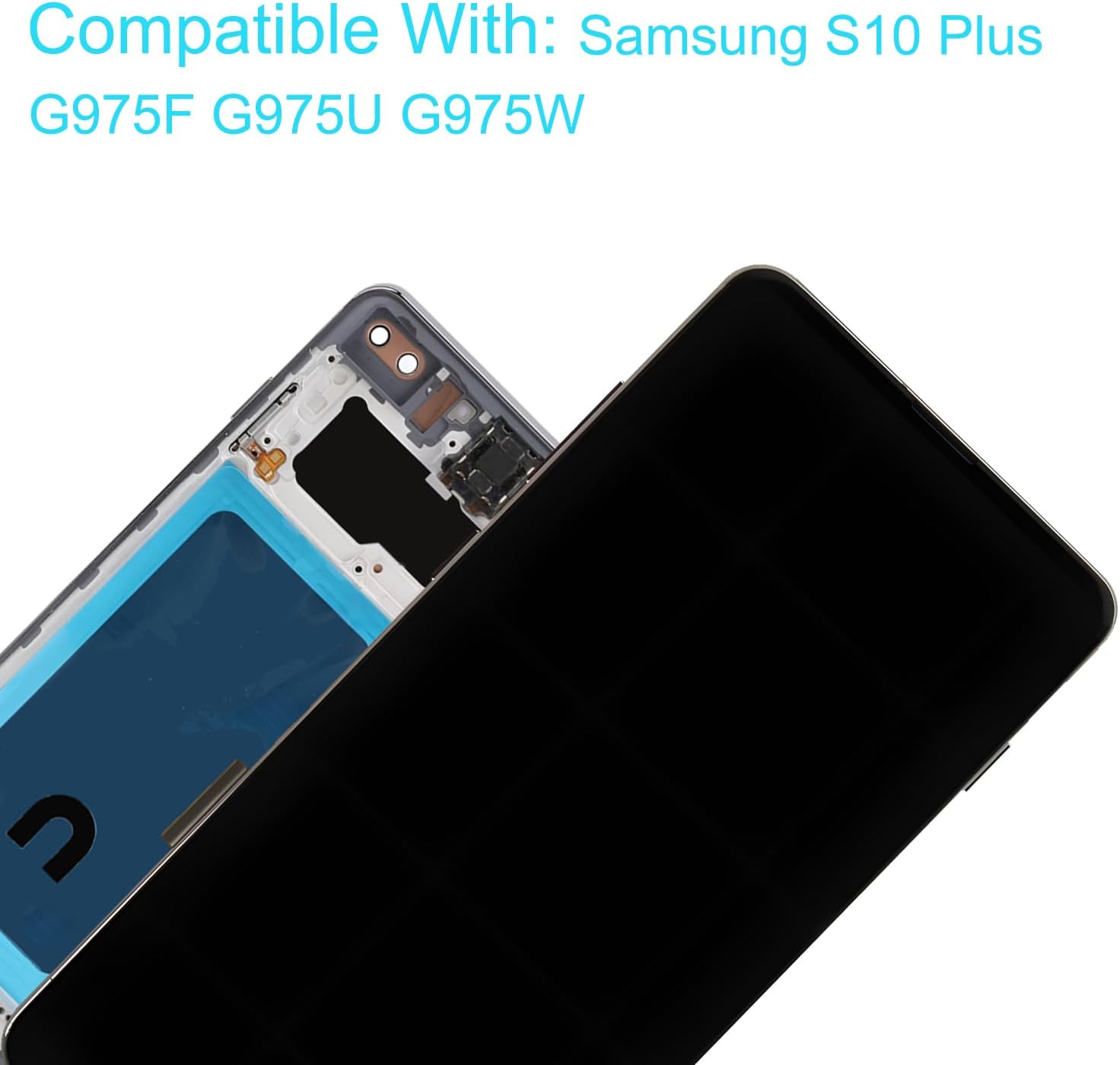 for Samsung Galaxy S10 Plus Screen Replacement G975 G975F/DS G975U G975W G9750 G975N 6.4" Display Assembly LCD Touchscreen Digitizer with Frame Tool Kit