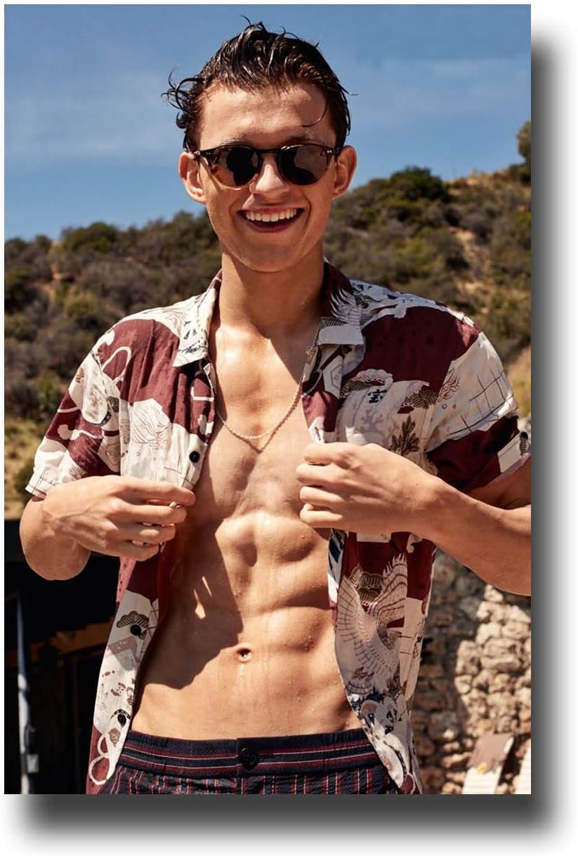 Tom Holland Poster Publicity Promo 11 x 17 inches Beach Shirt Abs