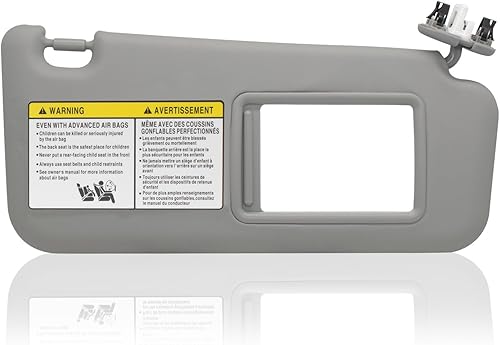 Miniatura 8 de Visera solar del lado izquierdo del conductor compatible con Toyota RAV4 2006 2007 2008 2009 2010 2011 2012 2013 con repuesto de luz 74320-42501-B2,