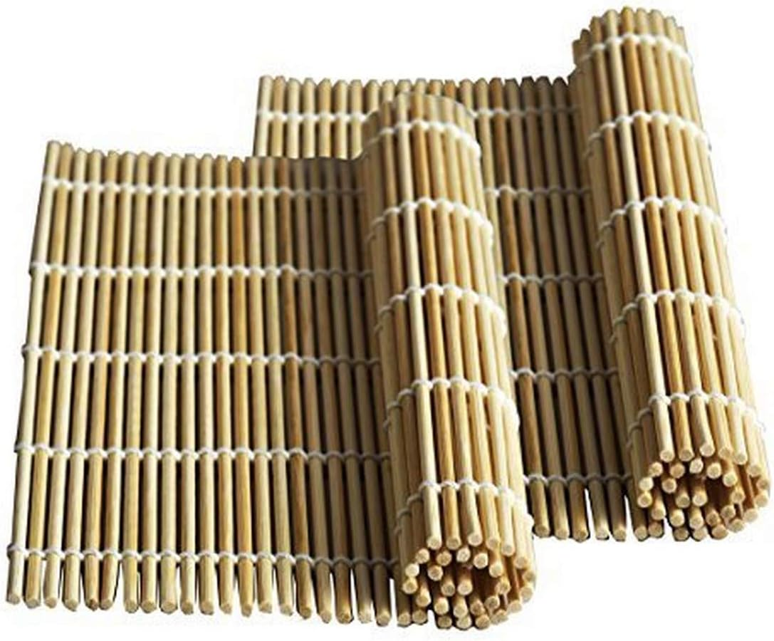 JapanBargain, Set of 2 Bamboo Sushi Rolling Mats, 9.5" Sushi Roller Mat Maker for Homemade Sushi, Eco-Friendly Bamboo Roll Mat for Sushi Making