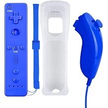QUMOX Remote Control and Nunchuck Joystick for wii/wii u Dark Blue