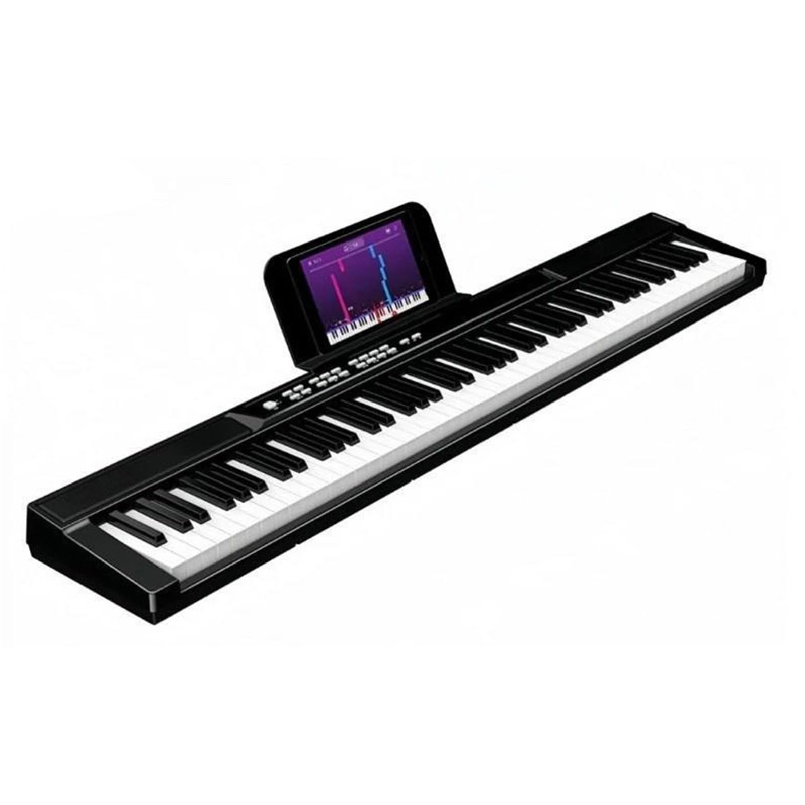 Organo Elettronico Portatile Per Principianti Strumento A Tastiera Da 88 Tasti Per Adulti(Black)