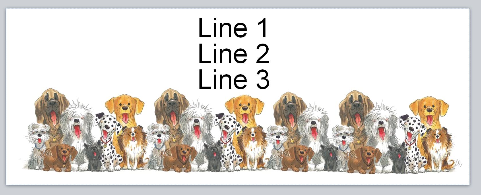 150 Personalized Address Labels Cute Cartoon Dogs (P 466)