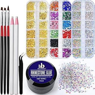 Nail Art 15ml No Wipe Rhinestones Glue Gel Kit Adhesive Resin Gem Stone