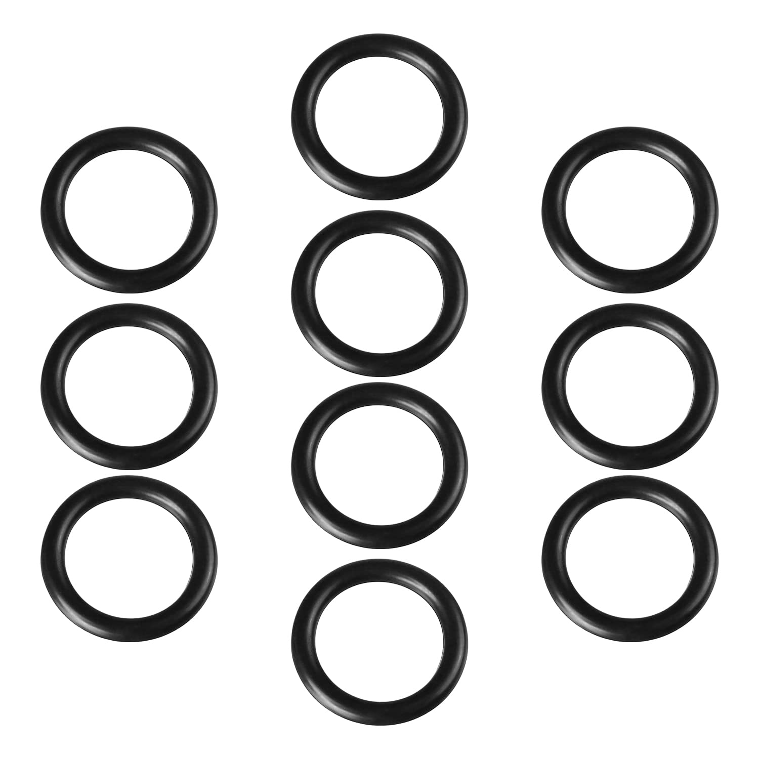 Othmro 10pcs Nitrile Rubber O-Rings, Seal Rubber Washers O Ring, 16.01mm OD 10.77mm ID 2.62mm Width, Metric Buna-N Sealing Gasket Rings — image 1