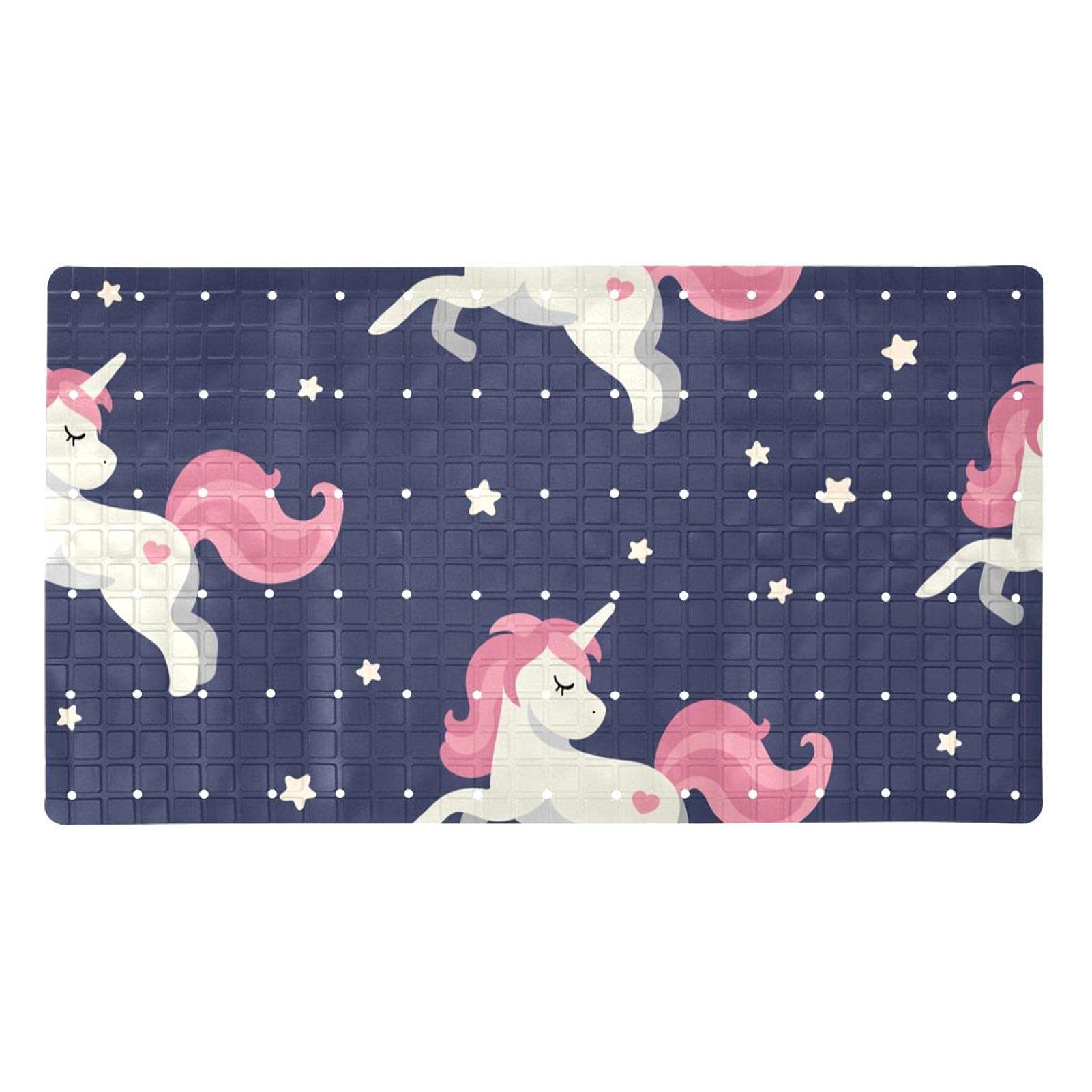 Alfombrillas antideslizantes para bañera infantil de unicornio en duchas familiares