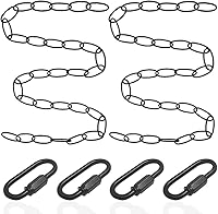 Vista 1 de Sonku - 2 cadenas de iluminación, extensión de cadena, cadena decorativa de hierro recubierto de 39 pulgadas de largo con 4 cerraduras de conexión