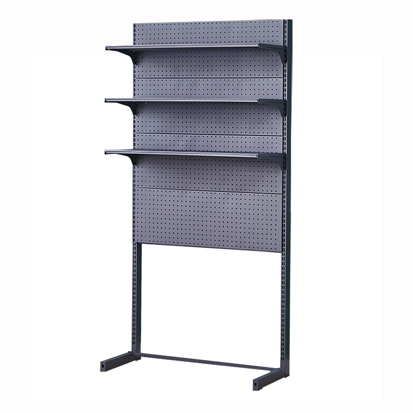 Pegboard da Scrivania, Ripiani Regolabili in Altezza, Pannello Porta Attrezzi Autoportanti, Pannello Forato Metallo, Pannello Portautensili Grandi(Grigio,106x186cm/41.7 * 73in)