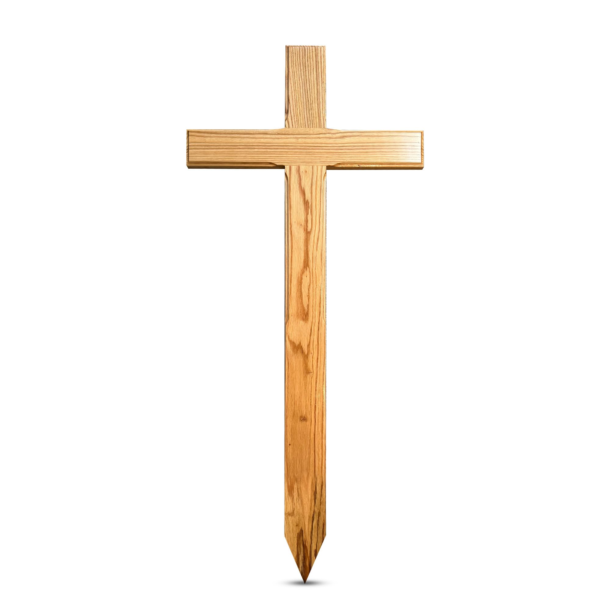 LIGNORIA Grabkreuz groß 155 cm aus Holz mit personalisierter Beschriftung in original Friedhofsgröße – handgefertigt in Deutschland – hochwertiges Holzkreuz für Grab und Gedenkstätte – wetterfest