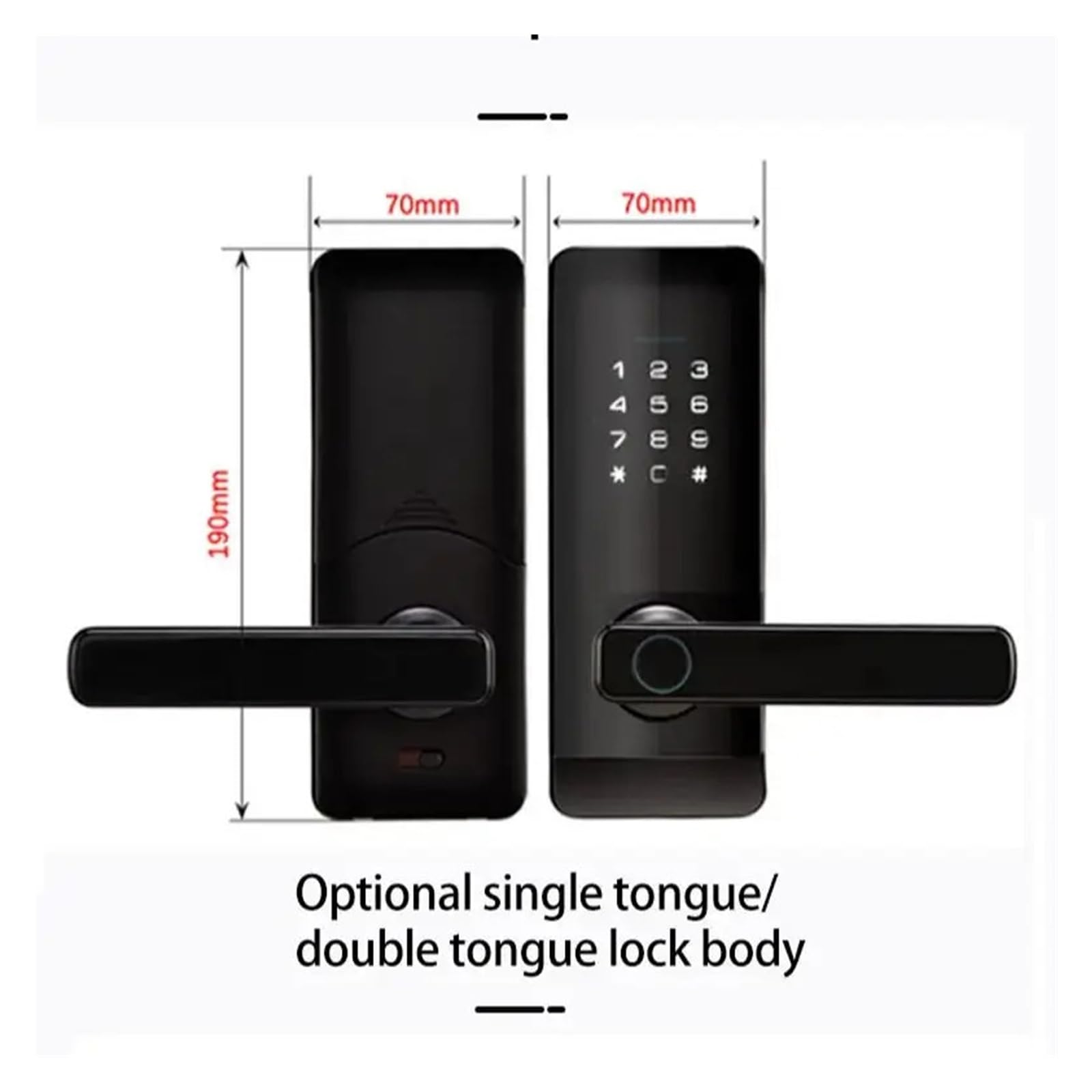 Cerradura de puerta Digital WIFI Tuya, contraseña de huella(Standard 5050)