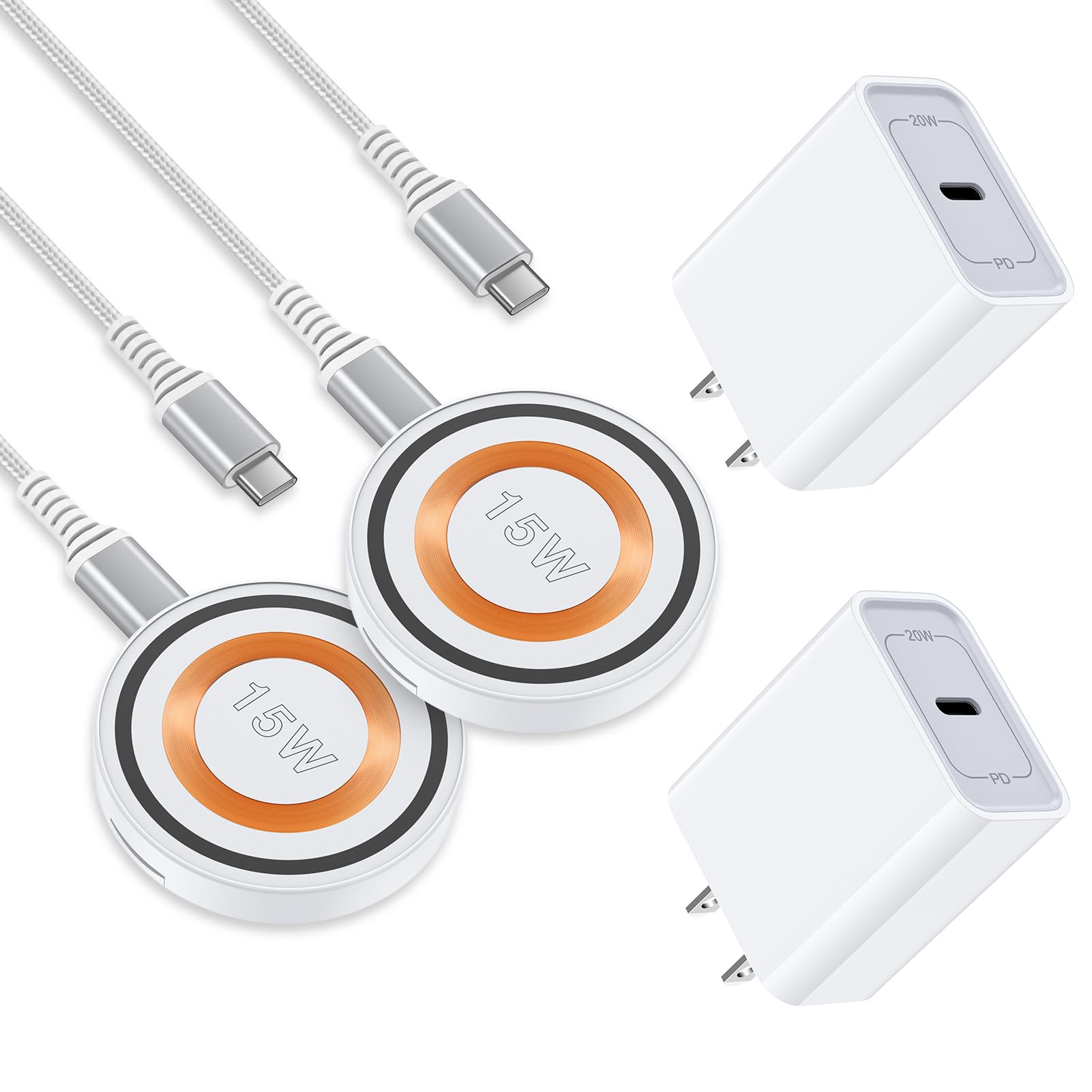 Magnetic Pixel 9pro Fold Wireless Charger Pad for Google Pixel 9 9Pro XL 8a 7a 7pro 7 6, 15W Charger Station Wireless Fast Charging Stand with Adapter for iPhone 16/16Plus/16Pro/15 Pro Max/14/13/12/11