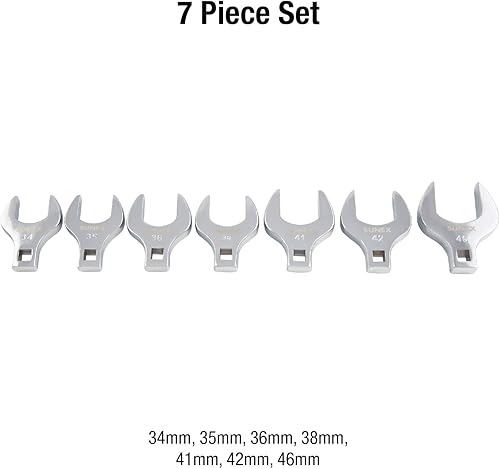 Vista 2 de Sunex juego de llaves inglesas rectas en puntas gigantes fraccionadas
