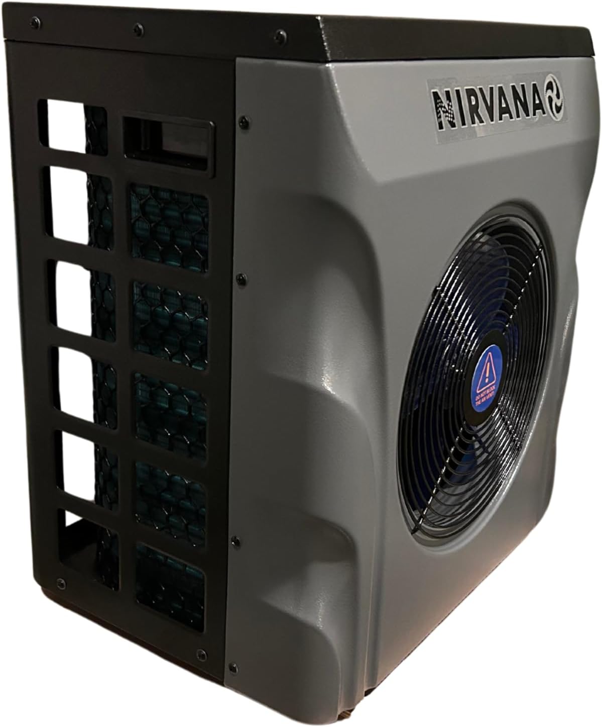 Side view of the NIRVANA NE20 Heat Pump with fan
