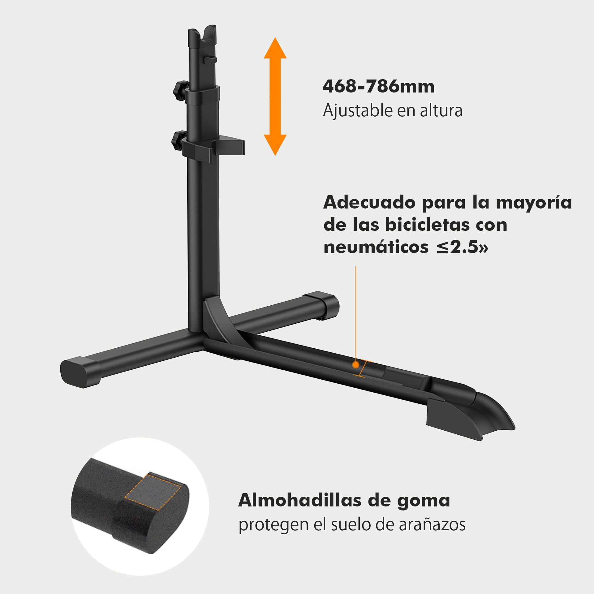 Mimoke Soporte vertical para bicicletas - Soporte de suelo vertical independiente para guardar bicicletas en interiores - Garajes y apartamentos (una pieza)