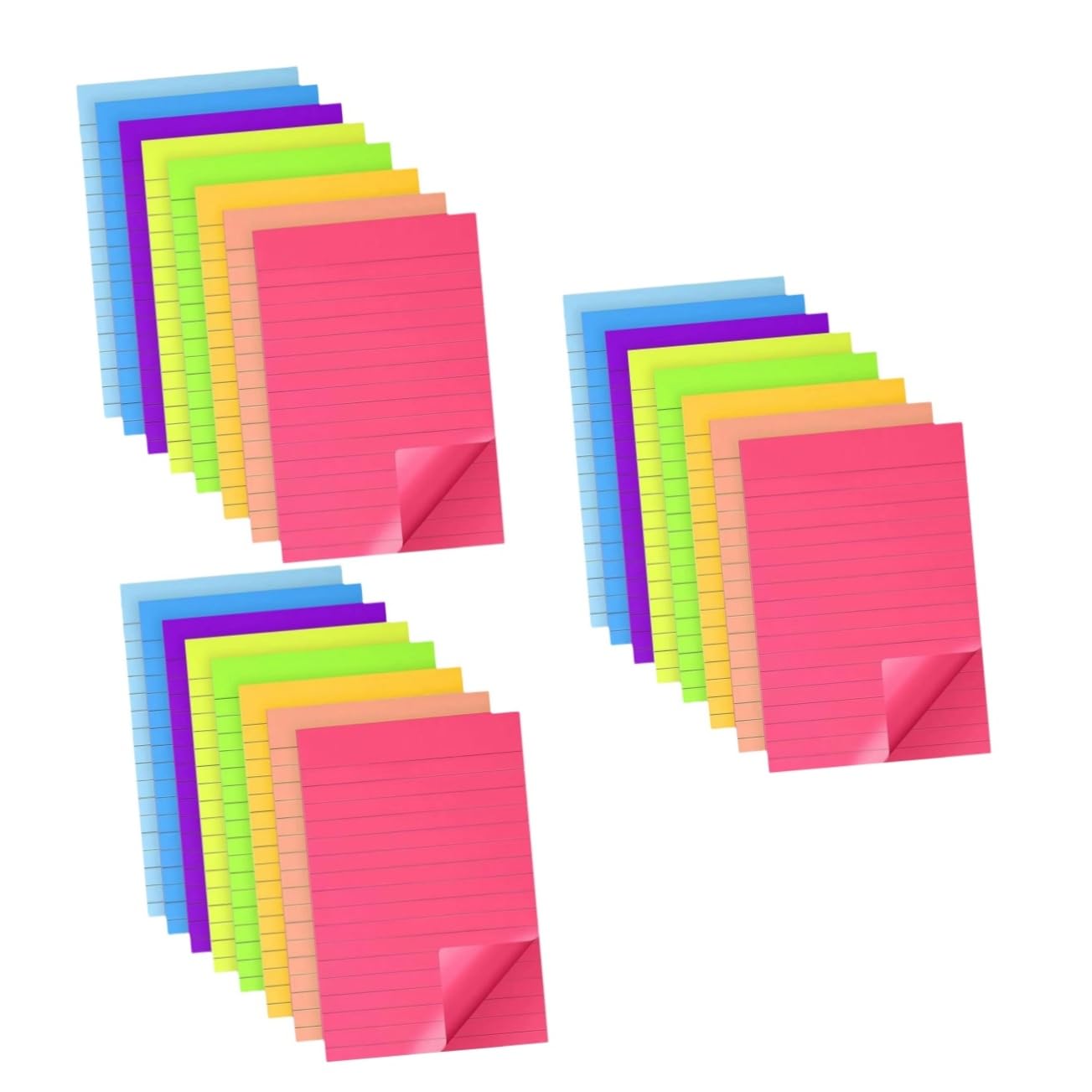 NUOBESTY 3 Ensembles Notes Autocollantes Horizontales Petites Notes Notes Onglets Collants Papeterie Pastel Stylo Notes Claires Pastilles Adhésives Multi-usages Papier 8 Pièces X 3