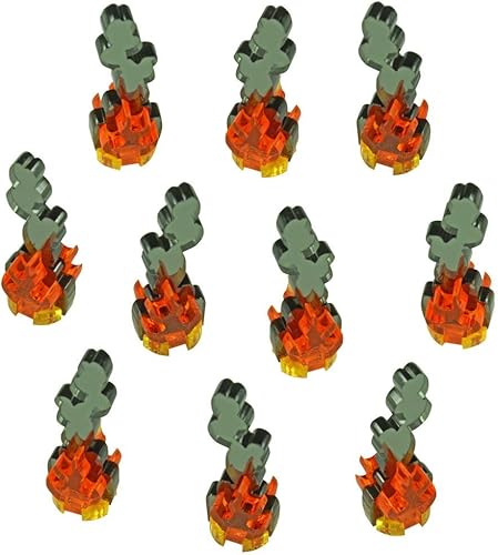 LITKO Marcador Flaming Wreckage Burning Wreckage Marcador de fuego de juego de guerra en miniatura Compatible con DND, Pathfinder, TTRPG, Flame