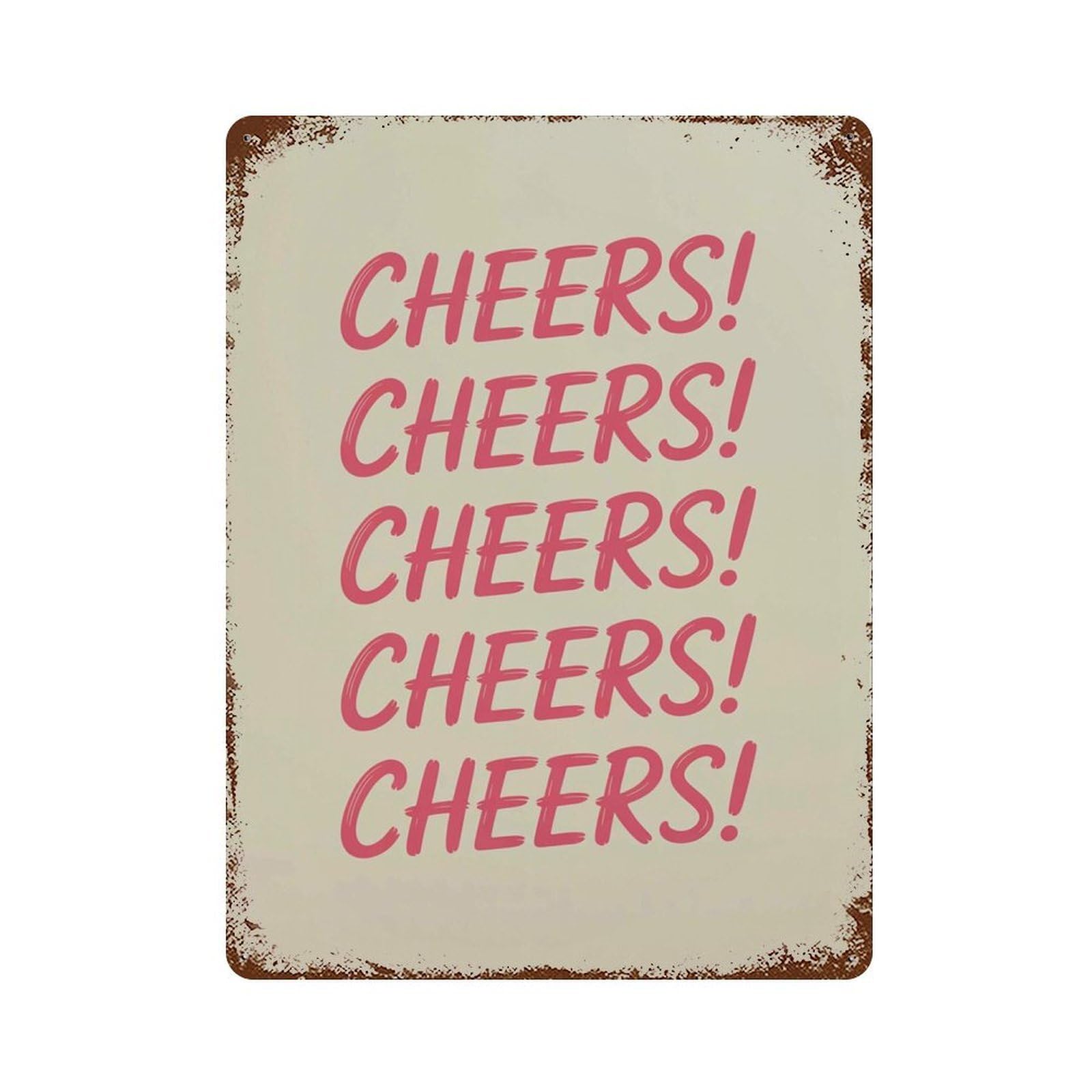 xiaoxiaoshen Cheers Py Funny Bar Cocktail Drinking Celebration Typography Wall Decor Art Metal Tin Poster Modern Home Decor Art Home Bar Shop Decorations Vintage Sign 40x30cm