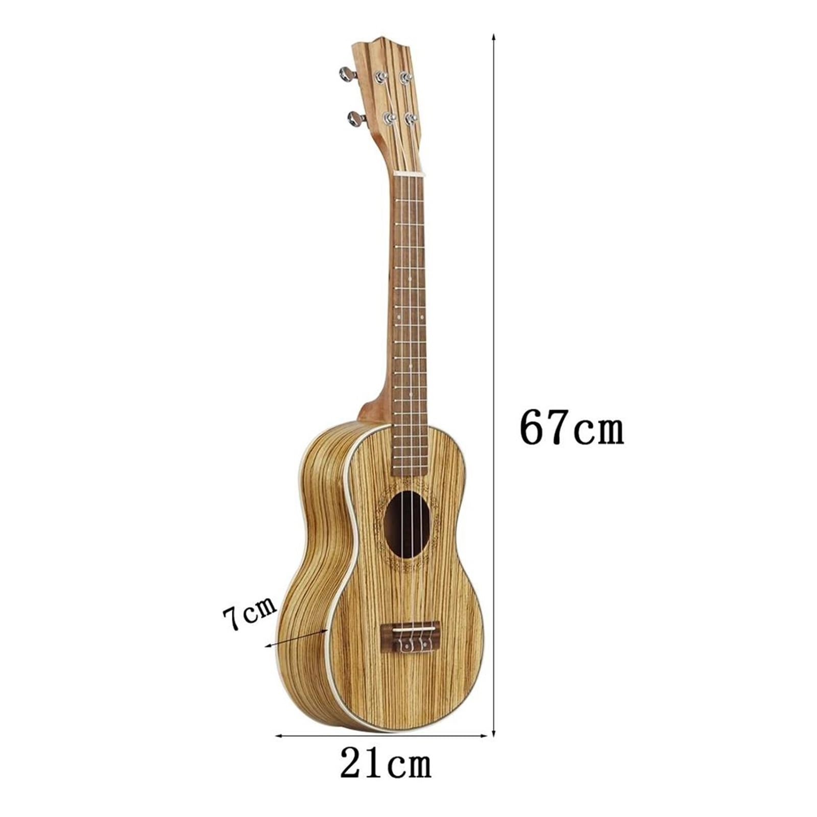 Ukulele Per Adulti Ukulele Professionale In Legno Zebrano A 4 Corde Da 23/26 Pollici Con Accessori(26 Inch)