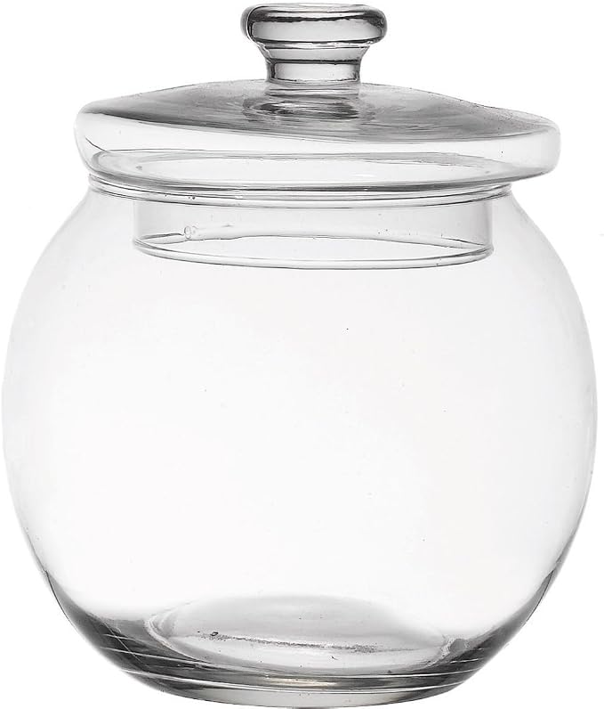 SWEET HOME Scatola Biscottiera Potiche Portacaramelle Portaconfetti in Vetro Trasparente cod.SB02560LU cm 30,5h diam.10 by Varotto & Co