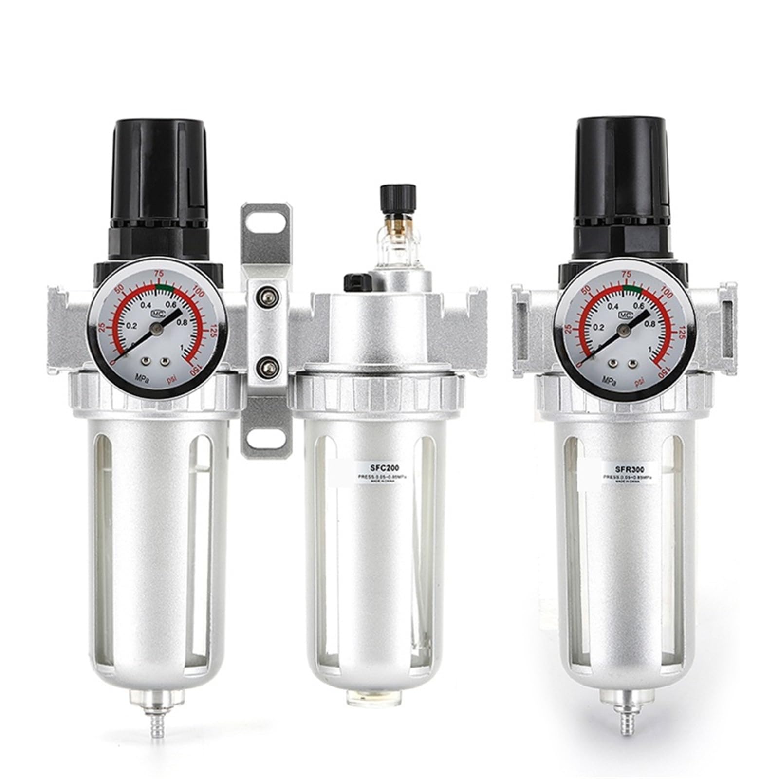 1/2 SFC200 1/4 Filtro Regulador Aceite Agua Separador Trampa Válvula Neumática 1 Pieza(SFR w PC4)