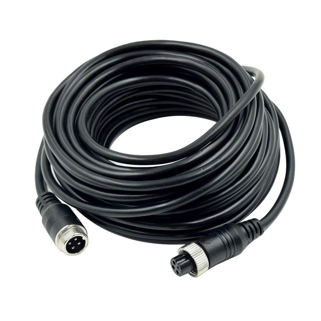 UmiMirari Hxchen 10M/33FT Car 4-Pin Aviation Video Extension Cable for CCTV Rearview Camera Truck Trailer Camper Bus Motorhome Vehicle Backup Monitor