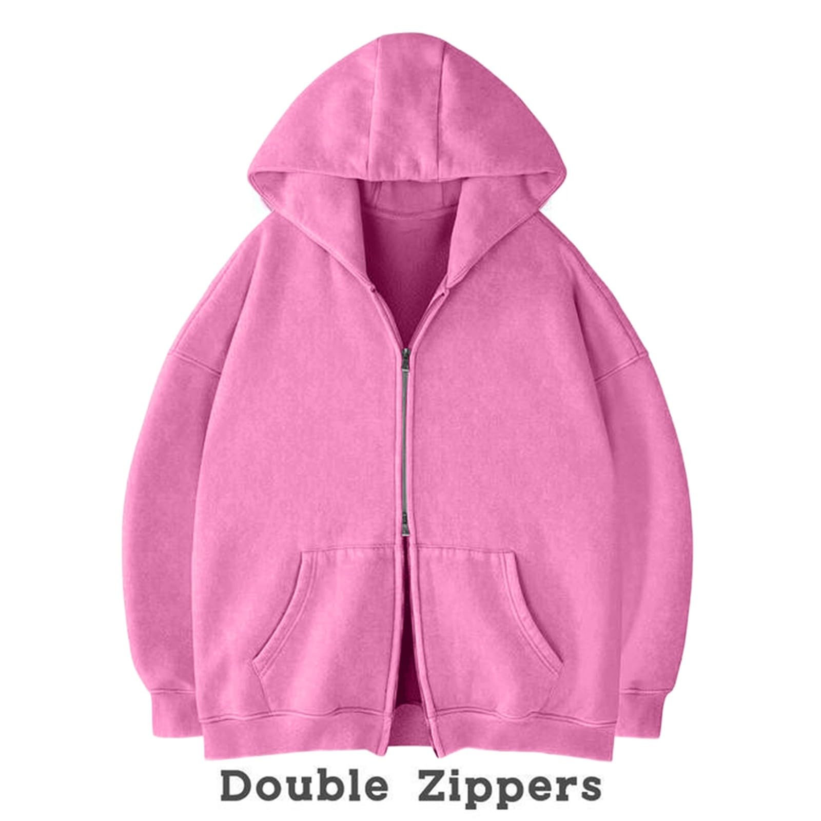 Sudadera con capucha para mujer, sudadera con capucha y cremallera, talla