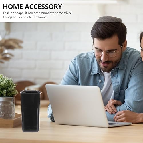 Miniatura 6 de HAPINARY Papelera miniatura de escritorio, material de polipropileno, mecanismo de apertura de tapa abatible, colores surtidos, 2 piezas