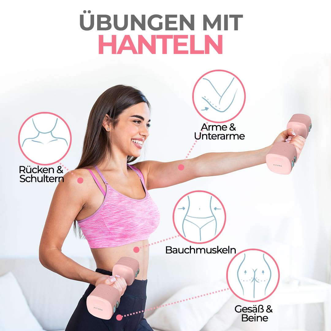 Verstellbare Hanteln 2 in 1, Hantel Set und Kettlebell | Kurzhanteln für Home Gym: 1-3 kg, Kettlebell 2,5-6,5 kg und 3 Widerstandsbänder